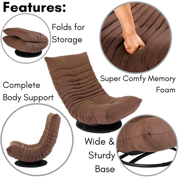 Trule Reclining Swiveling Floor Game Chair in Brown Wayfair